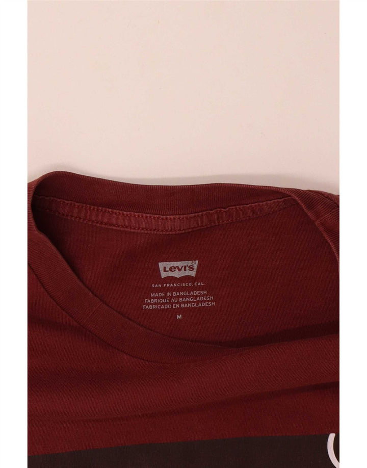 Ανδρικό γραφικό T-Shirt Levi's Top από μεσαίο μπορντό βαμβάκι