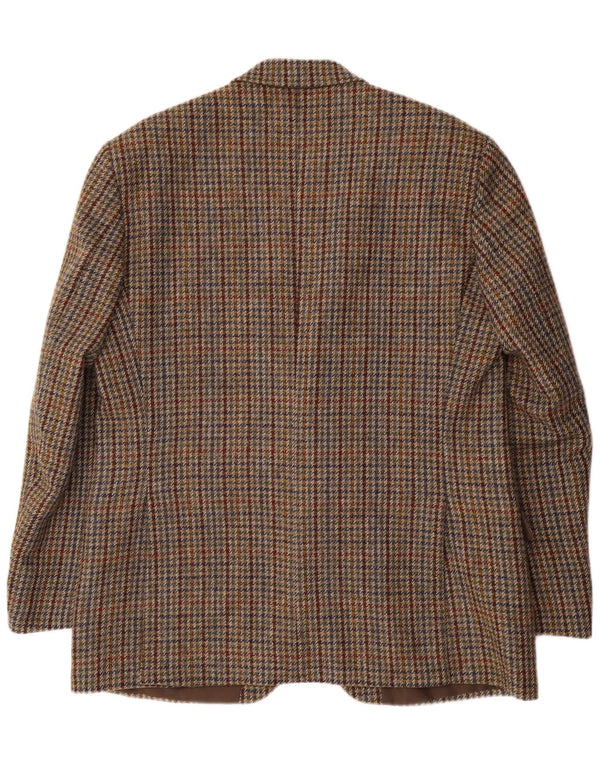 DOEGAL Ανδρικό σακάκι σακάκι με 2 κουμπιά UK 40 Large Brown Houndstooth