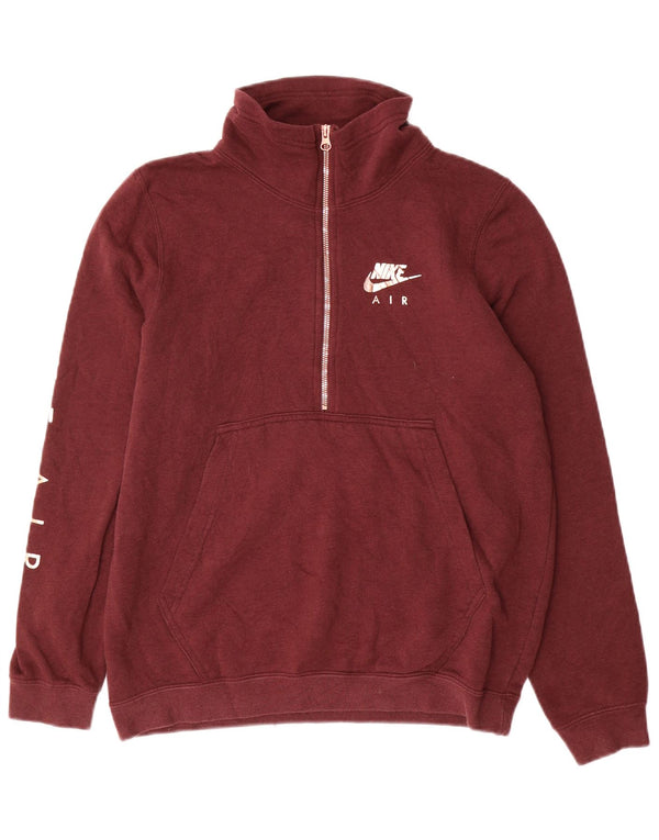 Γυναικεία φούτερ με γραφικά υπερμεγέθη Nike Jumper UK 10 Small Burgundy