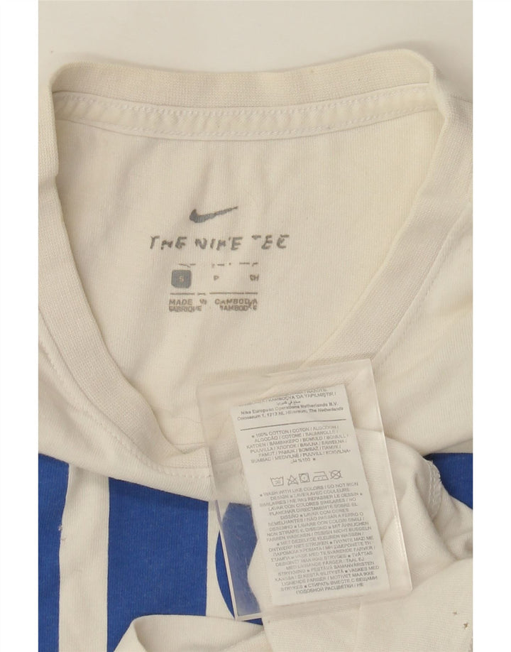 Ανδρικό γραφικό μπλουζάκι Nike, μικρό λευκό βαμβακερό