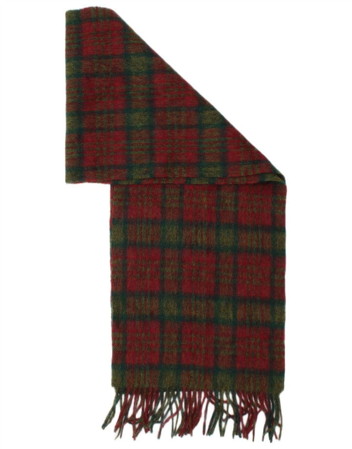 John Hanly&Co Ltd Γυναικείο Ορθογώνιο Φουλάρι One Size Red καρό Classic