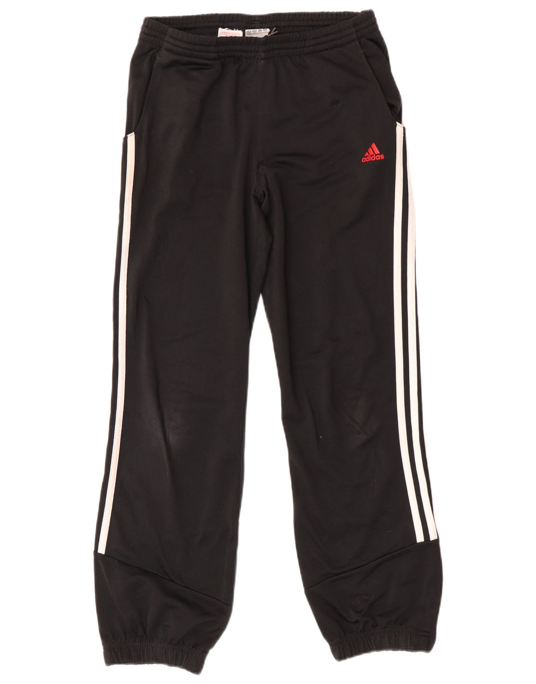 Adidas Boys Tracksuit Trousers Joggers 11-12 Years Black Polyester