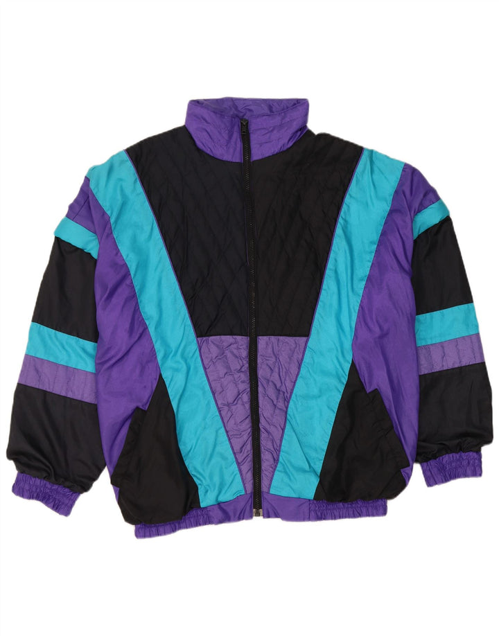 Vintage ανδρική αθλητική φόρμα Top Jacket Large Purple Colourblock Nylon