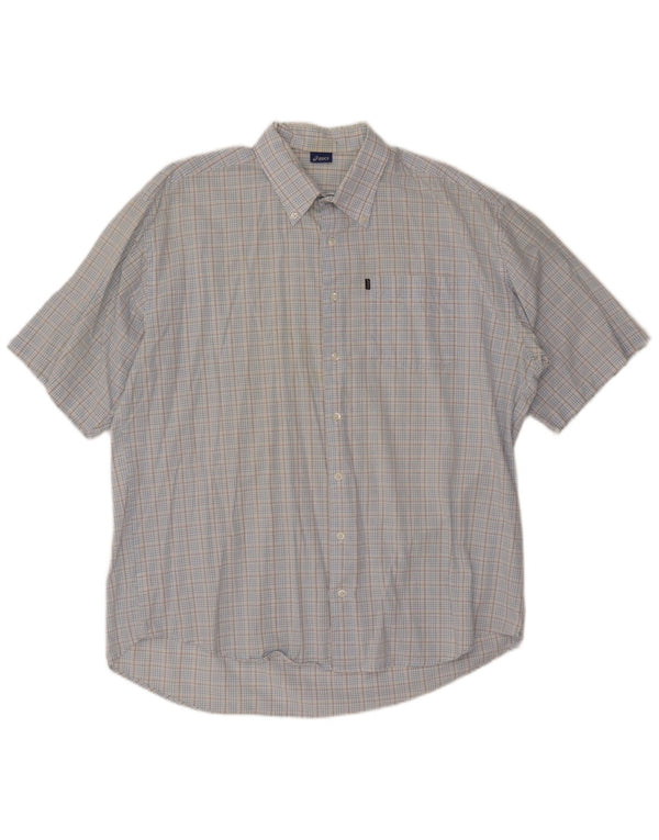 Ανδρικό κοντομάνικο πουκάμισο ASICS 2XL Μπλε βαμβακερό