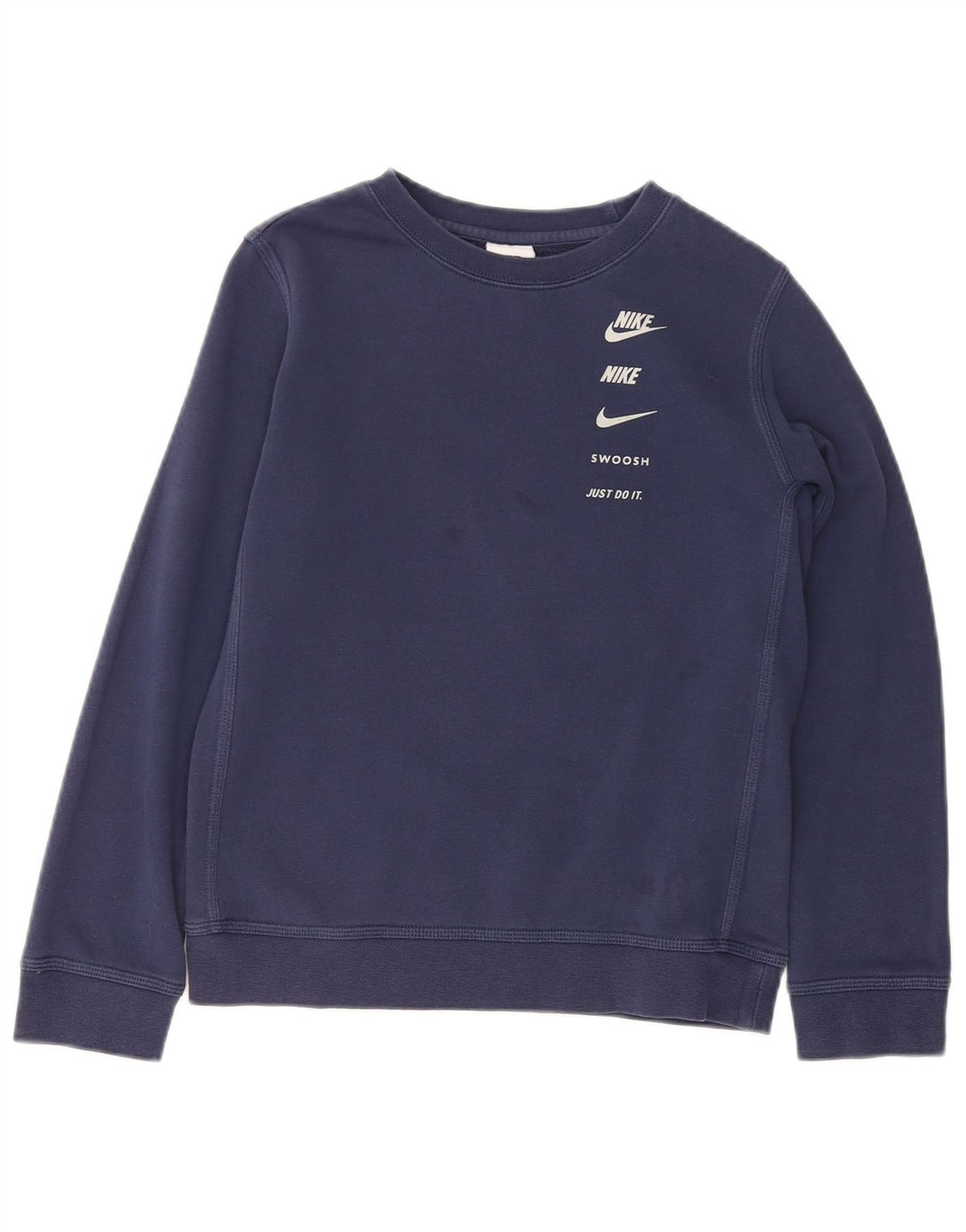 Γραφικό φούτερ NIKE Boys Swoosh Jumper 10-11 ετών Medium Navy Blue