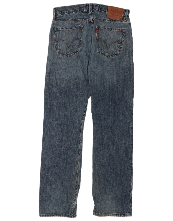 Levi's Mens 514 Distressed Slim Straight Jeans W32 L34 Μπλε βαμβακερό