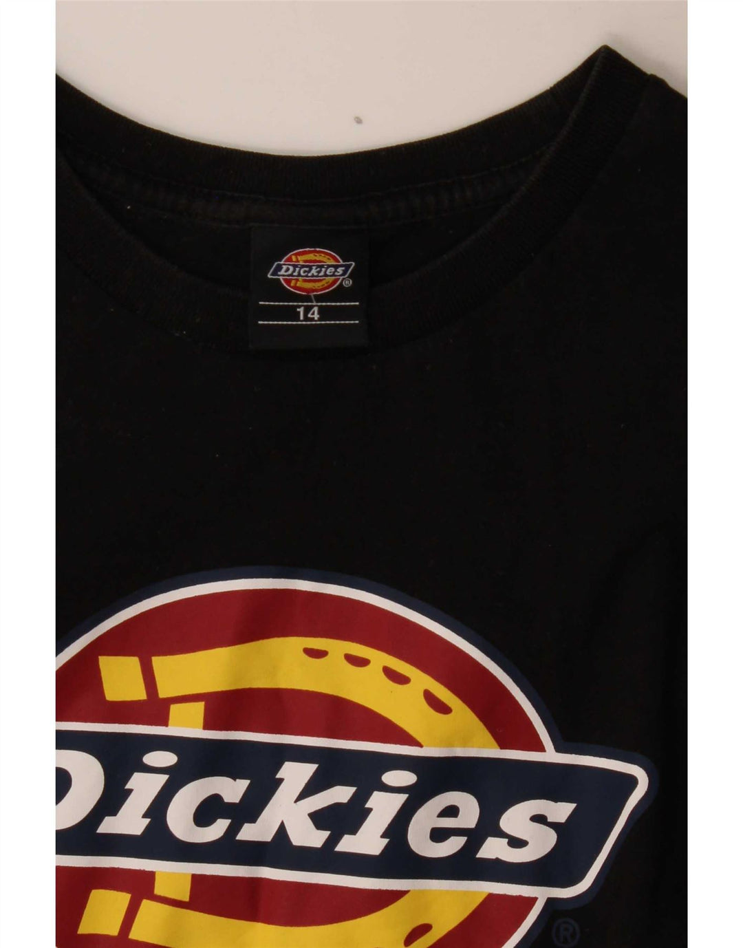 Dickies Γυναικείο γραφικό T-Shirt Top UK 14 Medium Black