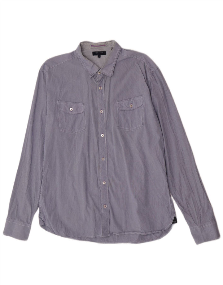 Ανδρικό πουκάμισο Ted Baker νούμερο 6 2XL Navy Blue Check