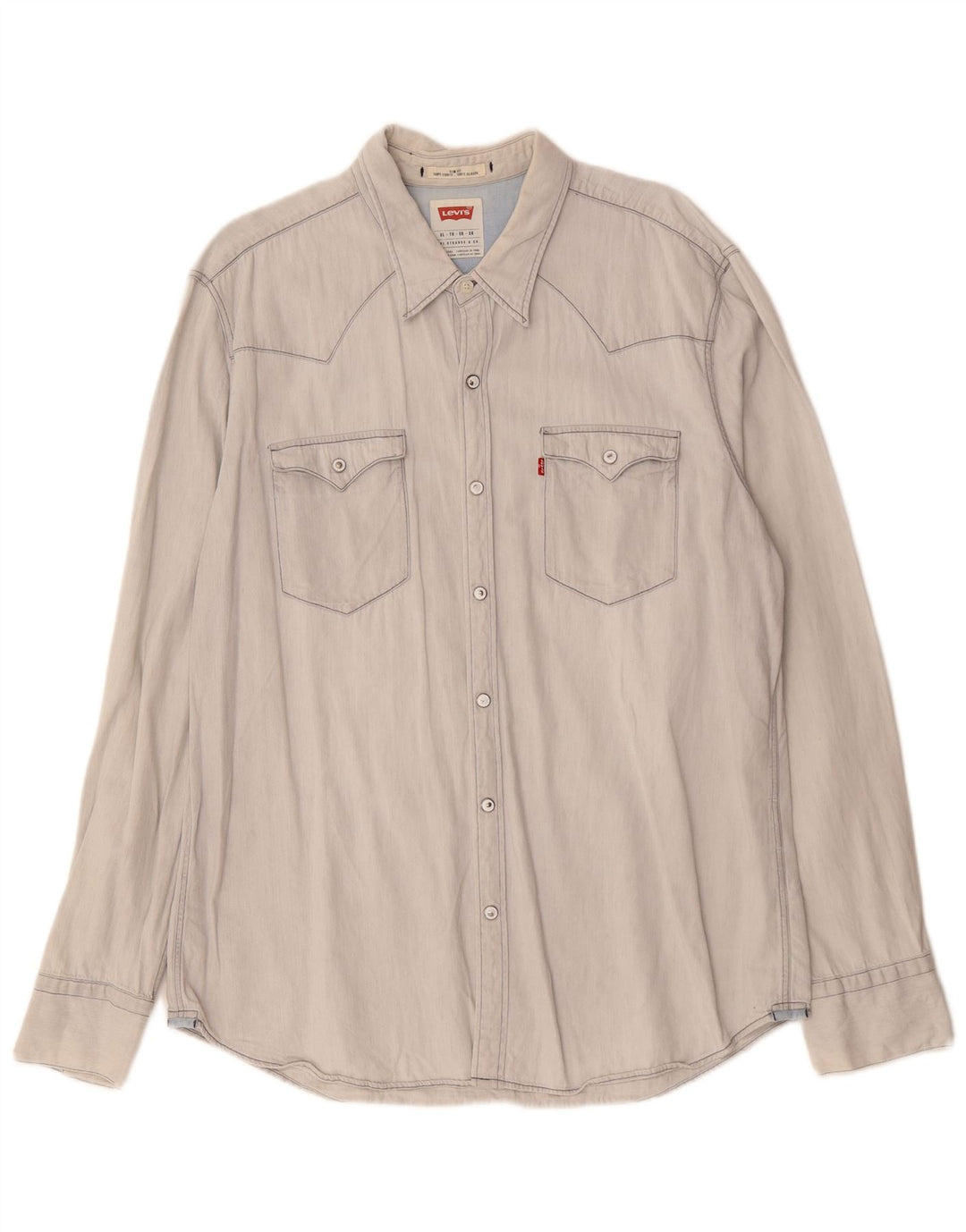 Ανδρικό πουκάμισο LEVI'S Slim Fit XL Μπλε βαμβακερό