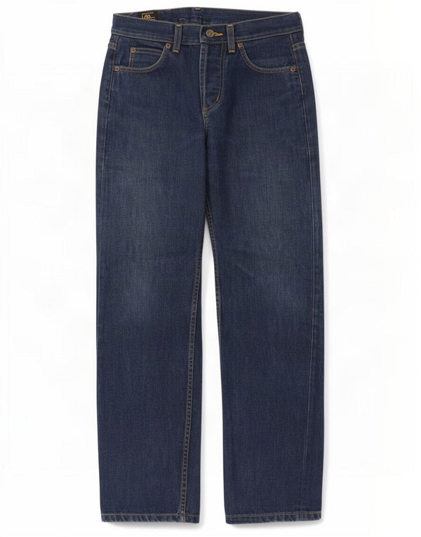 Lee Mens Straight Jeans W29 L32 Navy Blue Cotton