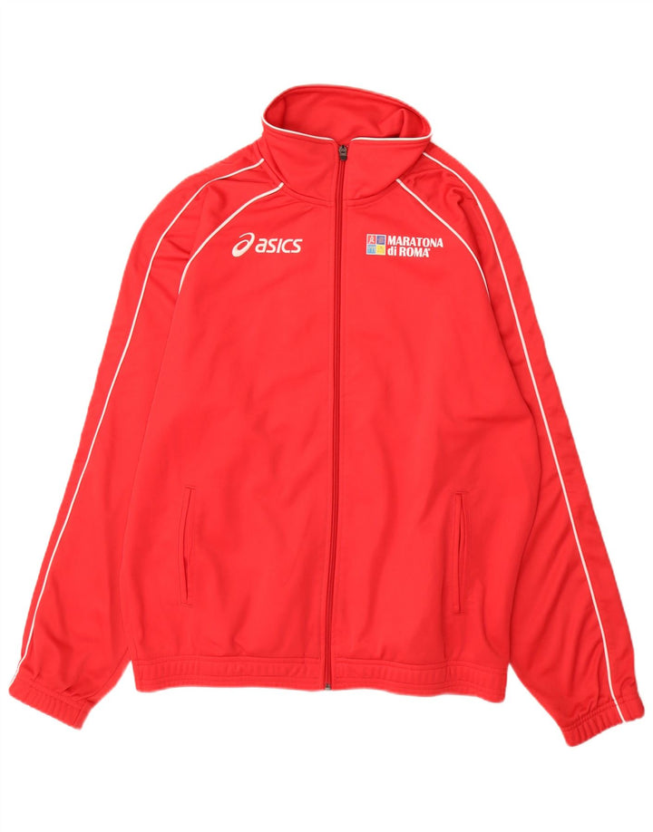 Ανδρική αθλητική φόρμα γραφικών Asics Top Jacket μεγάλο κόκκινο πολυεστέρα