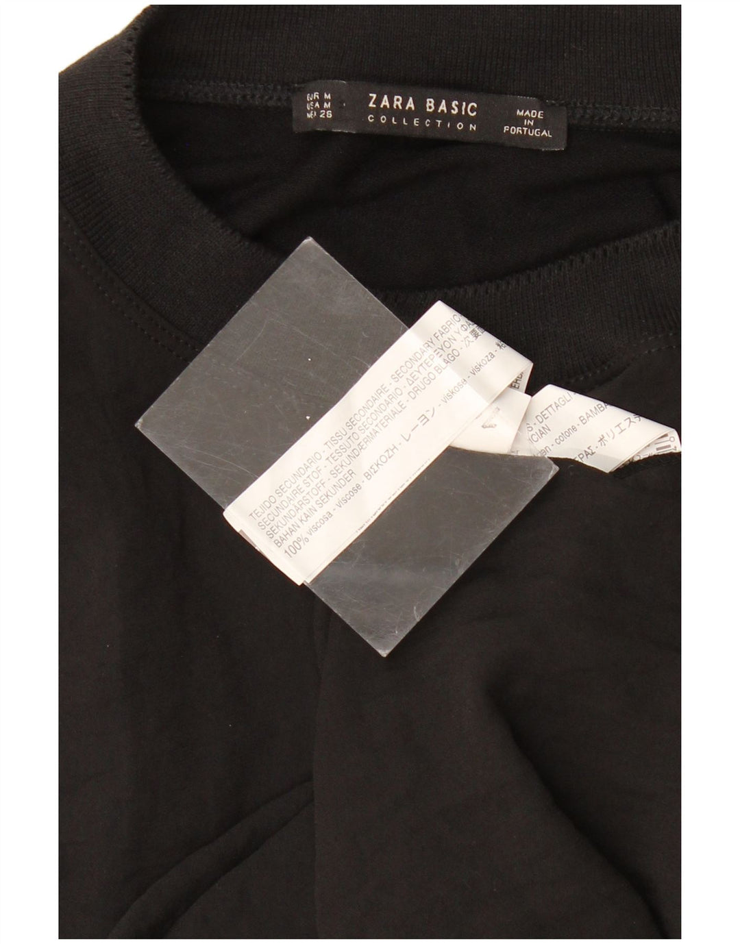 Γυναικείο αμάνικο ασύμμετρο τουνίκ ZARA τοπ UK 12 μεσαίο μαύρο χρώμα