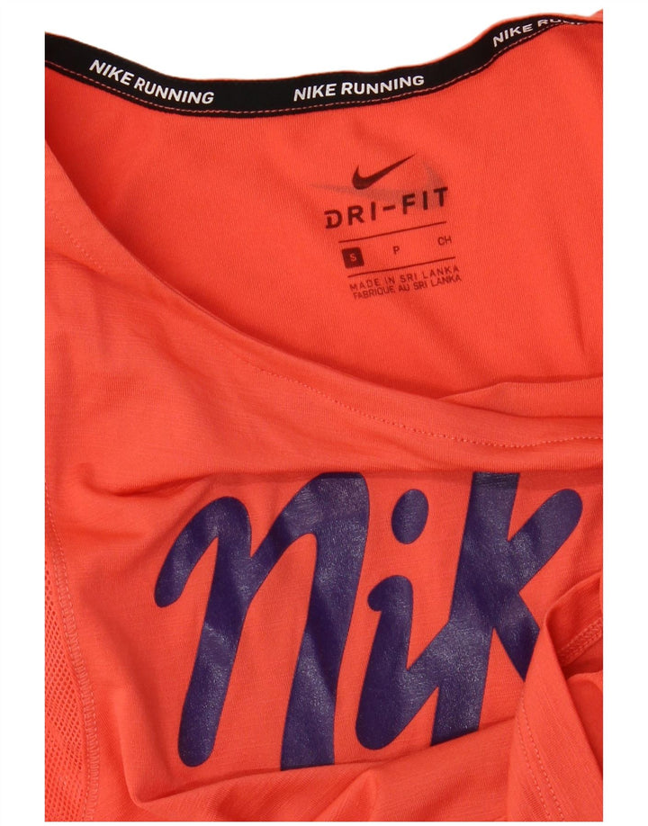 Γυναικείο γραφικό T-shirt NIKE Dri Fit Crop Top 10 Small Orange