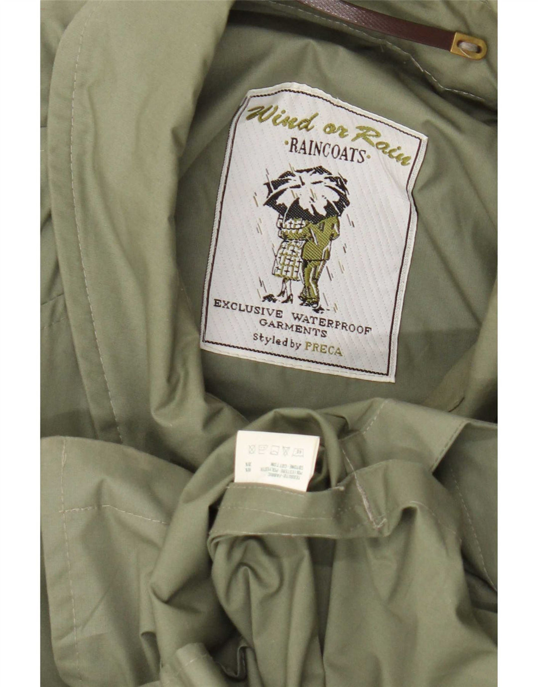 Preca Mens Raincoat UK 42 XL Khaki Polyester