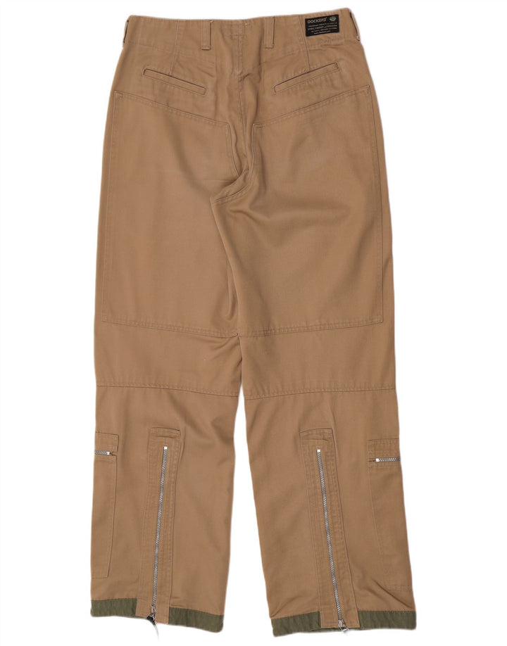 Dockers Mens Khakis Straight Cargo Παντελόνι W34 L34 Beige Polyester