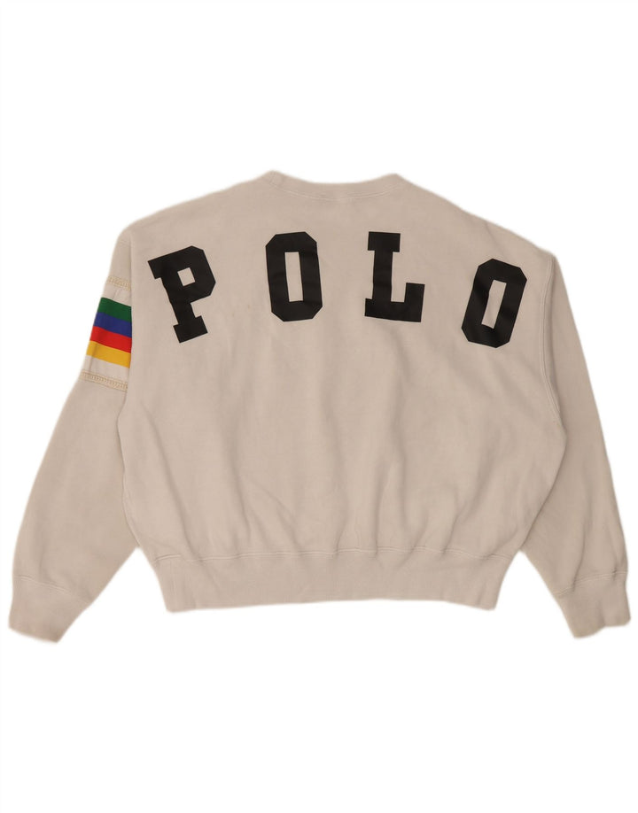 Γυναικείο γραφικό φούτερ Polo Ralph Lauren Jumper UK 14 Medium Grey