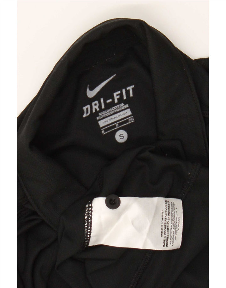 Ανδρικό μπλουζάκι Nike Dri Fit Polo, μικρό μαύρο πολυεστέρα