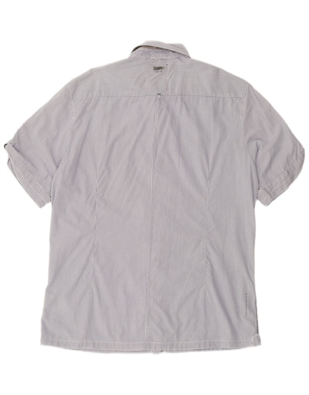 Ανδρικό κοντομάνικο πουκάμισο G-STAR 2XL Μπλε Navy Pinstripe Βαμβακερό