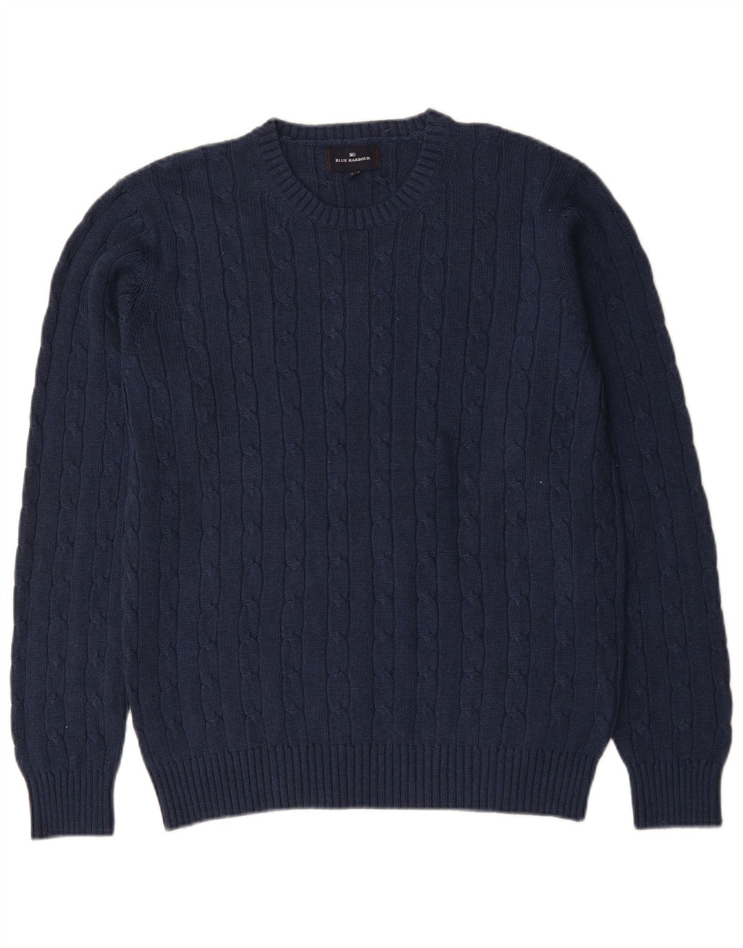 Marks & Spencer Ανδρικό μπλε πουλόβερ με λαιμόκοψη Harbor Crew Large Navy Blue
