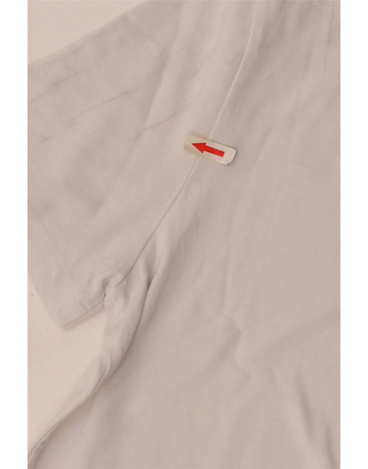 Zara Γυναικείο T-Shirt Top UK 14 Μεσαίο λευκό βαμβακερό