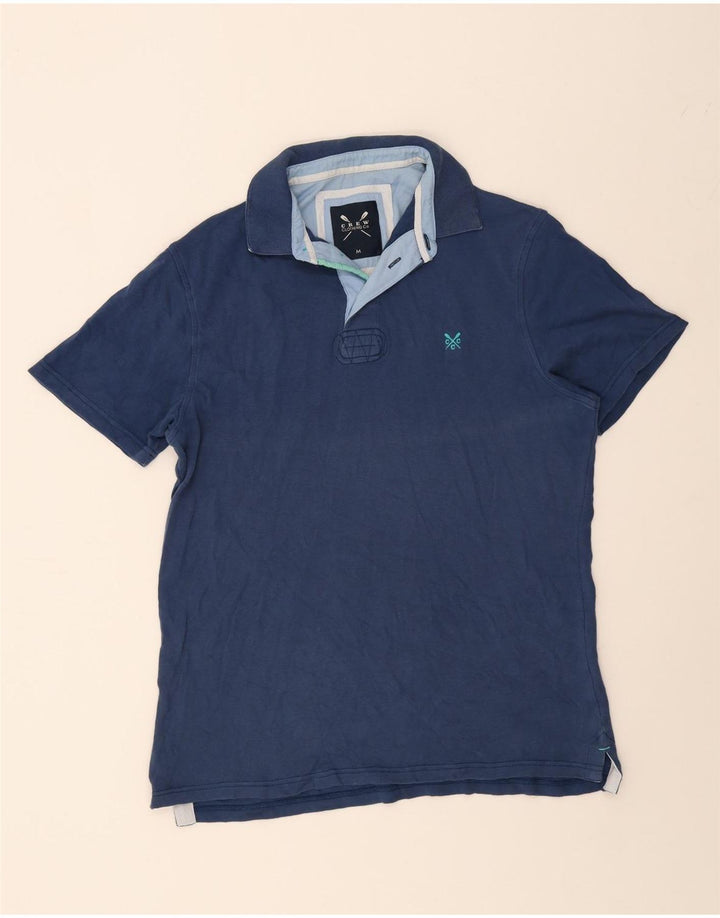 CREW CLOTHING Mens Polo Shirt Medium Navy Blue Cotton Vintage Crew Clothing and Second-Hand Crew Clothing from Messina Hembry 