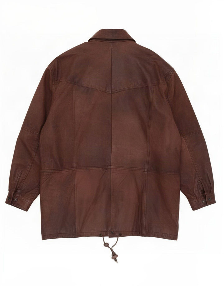 CLASSIC Ανδρικό Δερμάτινο Μπουφάν UK 42 XL Καφέ