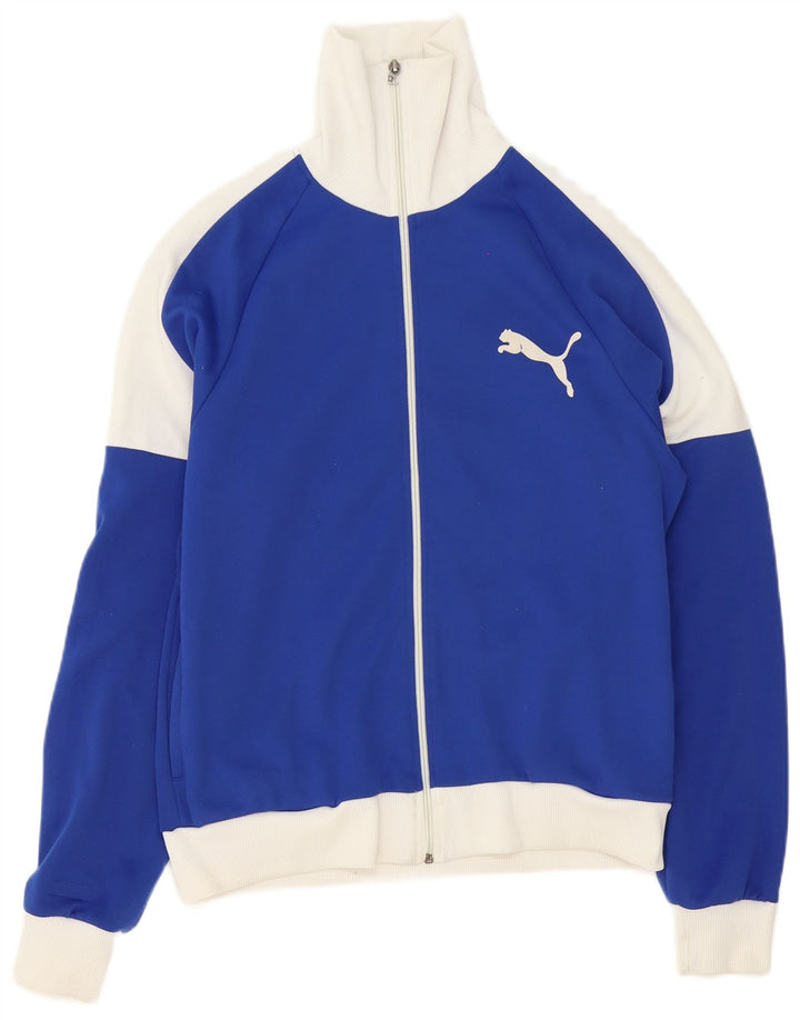 Ανδρική αθλητική φόρμα γραφικών Puma Μπουφάν μεσαίου μπλε χρώματος πολυεστέρας