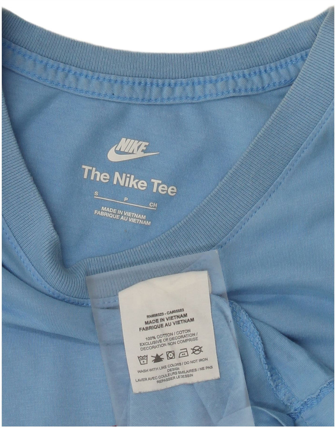 Ανδρικό γραφικό μπλουζάκι Nike, μικρό μπλε βαμβακερό
