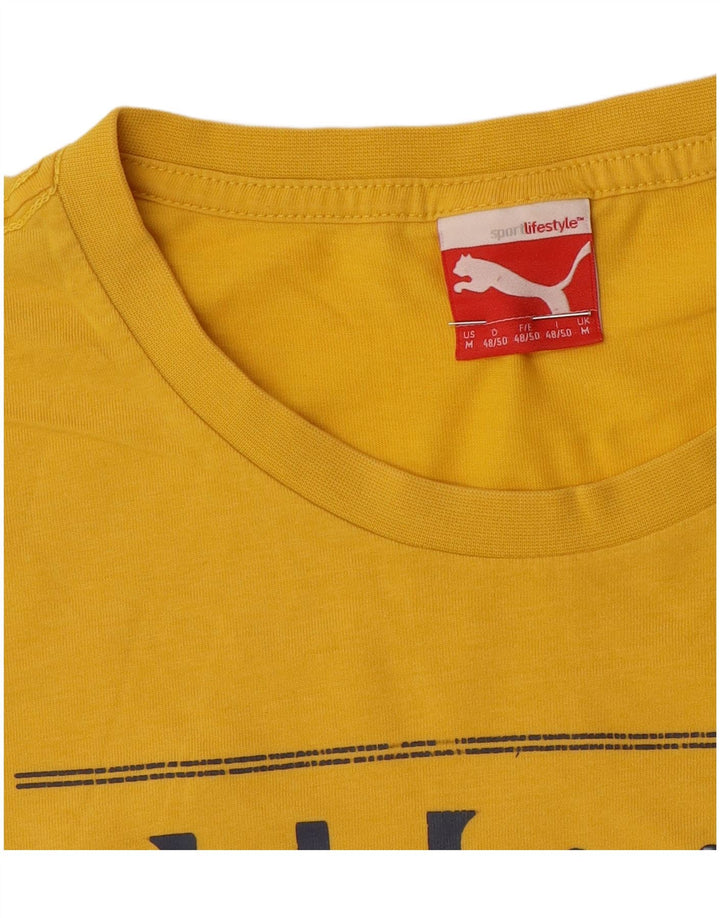 Ανδρικό γραφικό μπλουζάκι Puma, μεσαίο κίτρινο