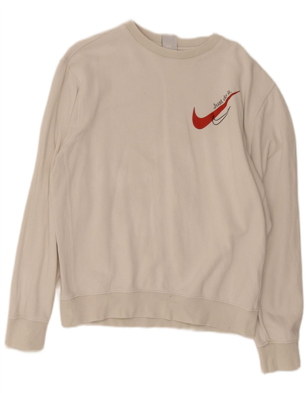 Ανδρικό γραφικό φούτερ Nike, μεσαίο λευκό βαμβακερό