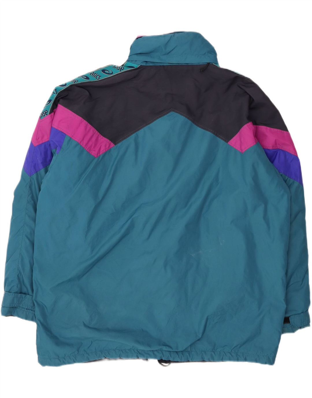 Ανδρικό μπουφάν ASICS Windbreaker UK 42 XL Blue Colorblock Polyamide