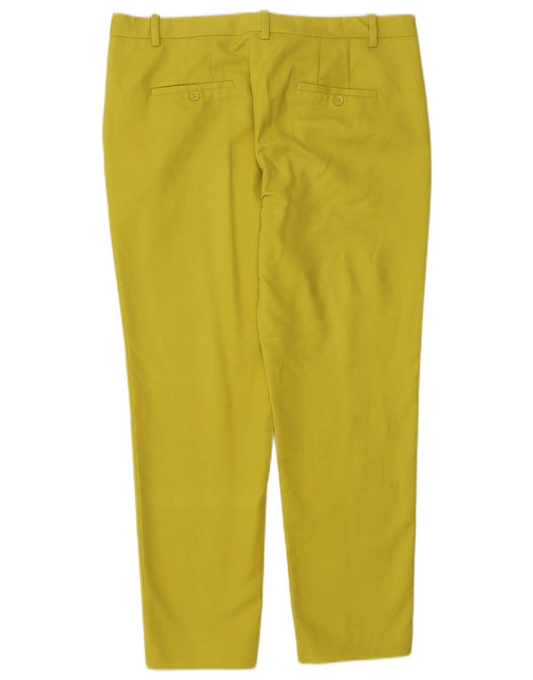 Zara Γυναικείο Slim Cropped Παντελόνι EU 40 Medium W30 L26 κίτρινο βαμβακερό
