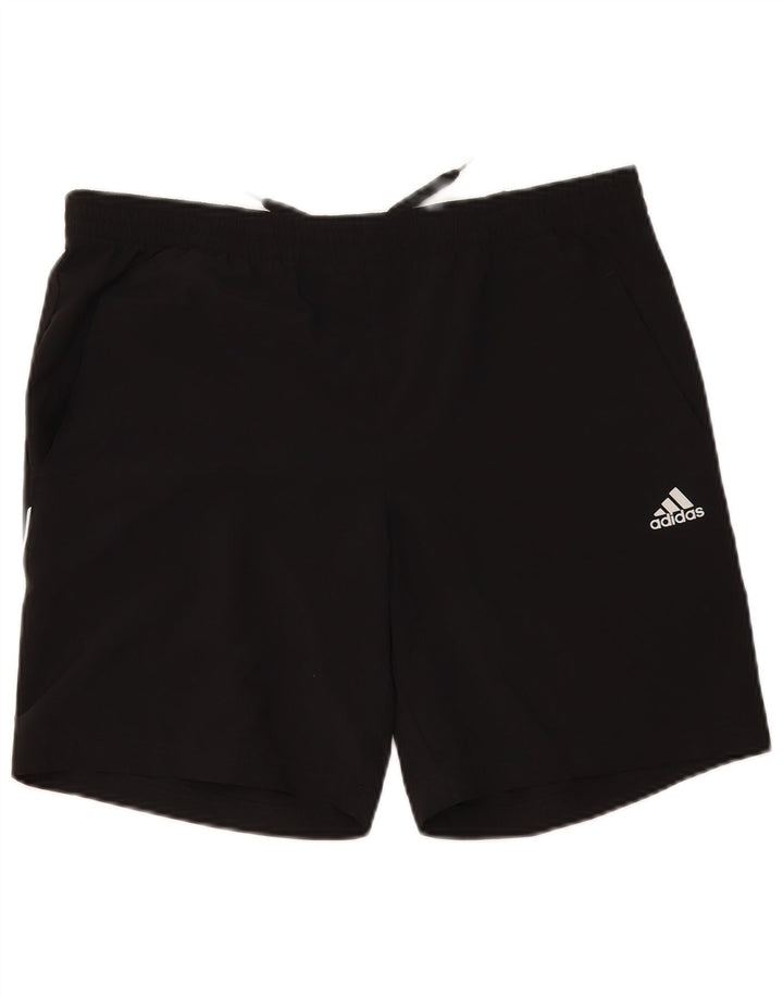 Ανδρικό σορτς Adidas Climalite από μεσαίο μαύρο πολυεστέρα