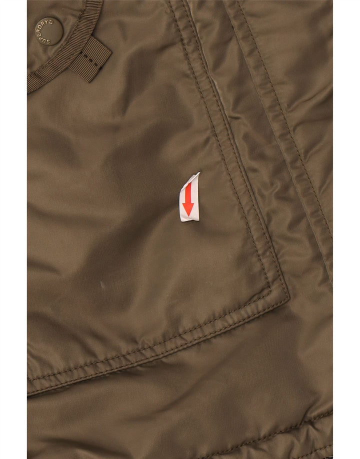 Superdry γυναικείο μπουφάν Parka με κουκούλα UK 10 Small Green Polyester