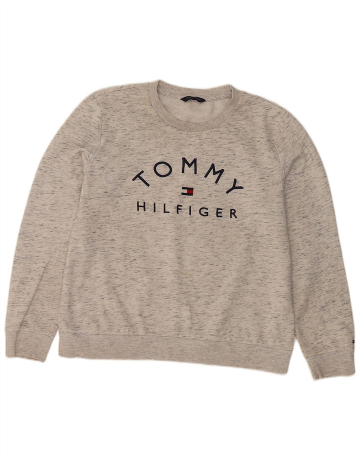 Γυναικείο γραφικό φούτερ Tommy Hilfiger Jumper UK 12 Medium Grey Flecked