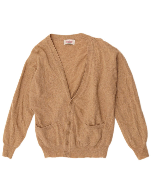 Γυναικείο πουλόβερ Benetton Cardigan UK 16 Large Brown Lambswool