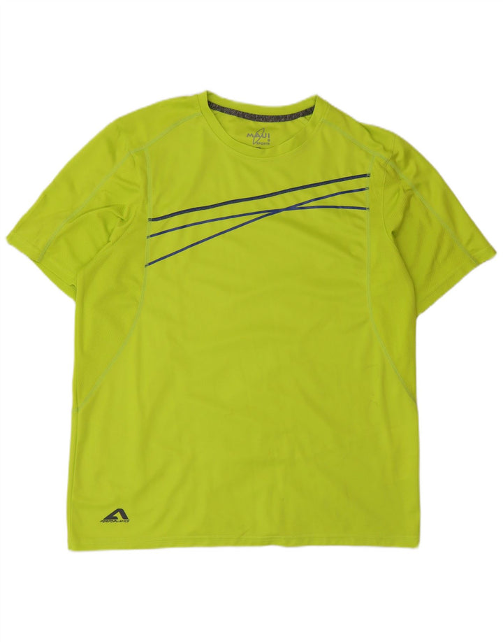 Maui Maui Ανδρικό T-Shirt Top XL Πράσινο ριγέ πολυεστέρα