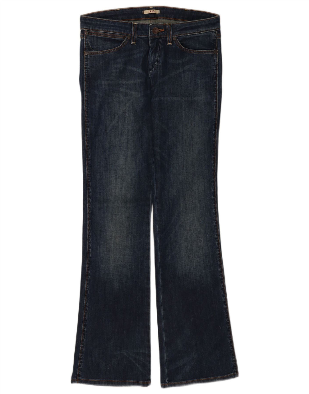 Wrangler Γυναικείο Iris Bootcut Jeans W27 L32 Navy Blue Cotton