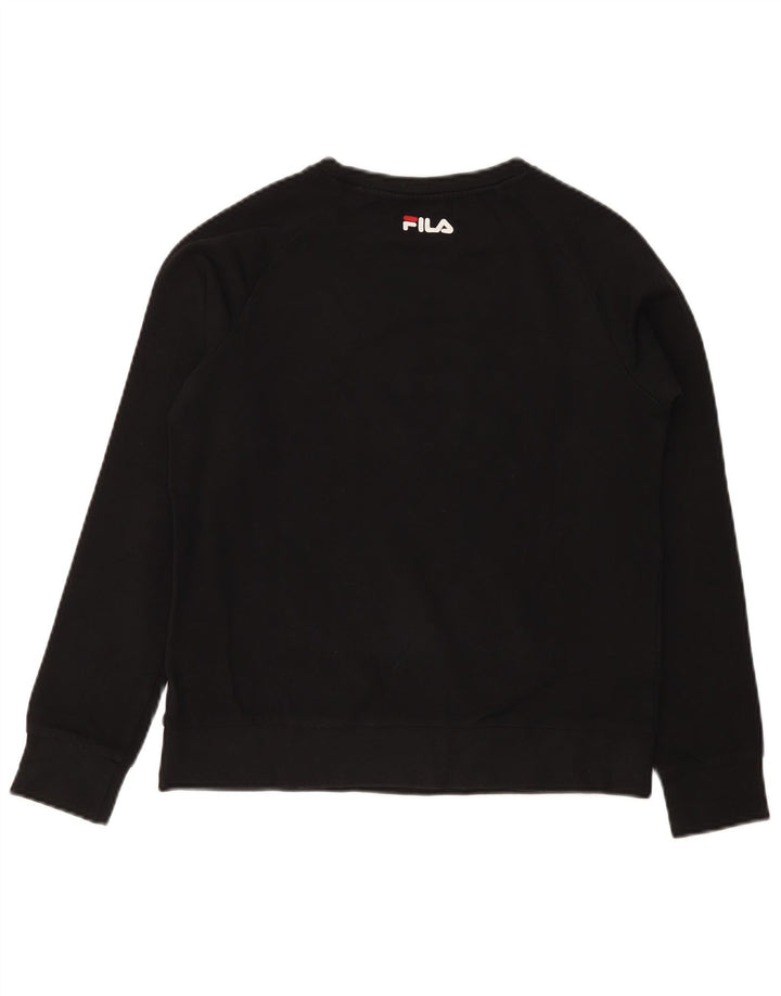 Γυναικείο γραφικό φούτερ FILA Jumper UK 10 Small Black Cotton