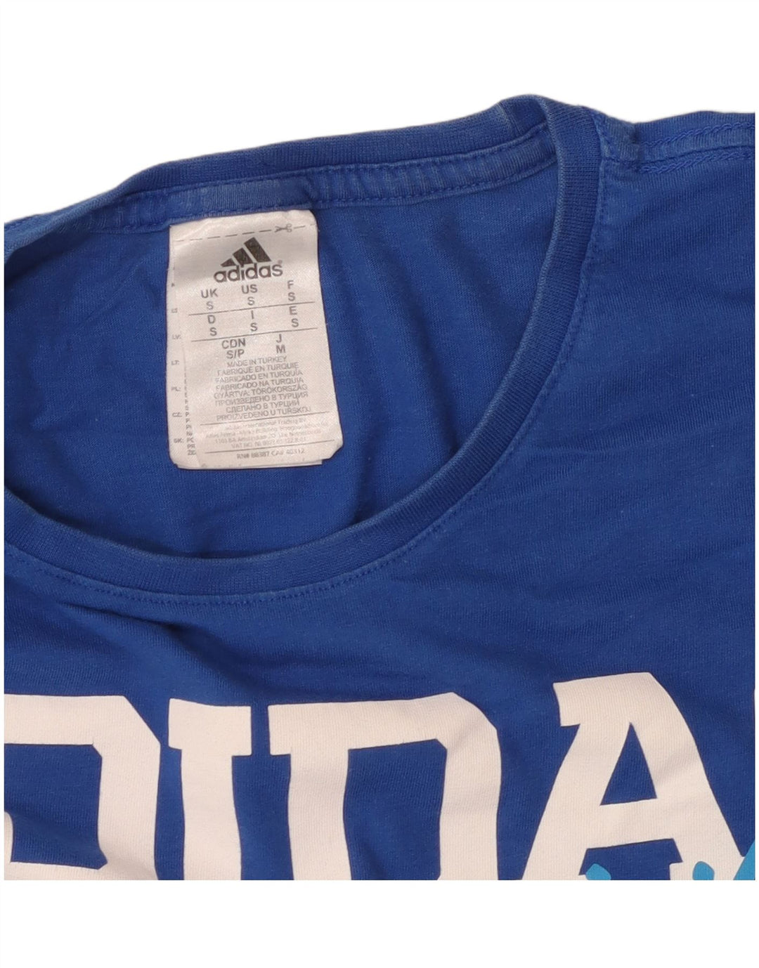 Ανδρικό γραφικό T-Shirt Adidas Top Small Blue βαμβακερό