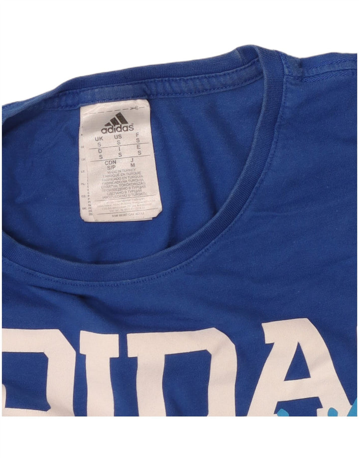 Ανδρικό γραφικό T-Shirt Adidas Top Small Blue βαμβακερό