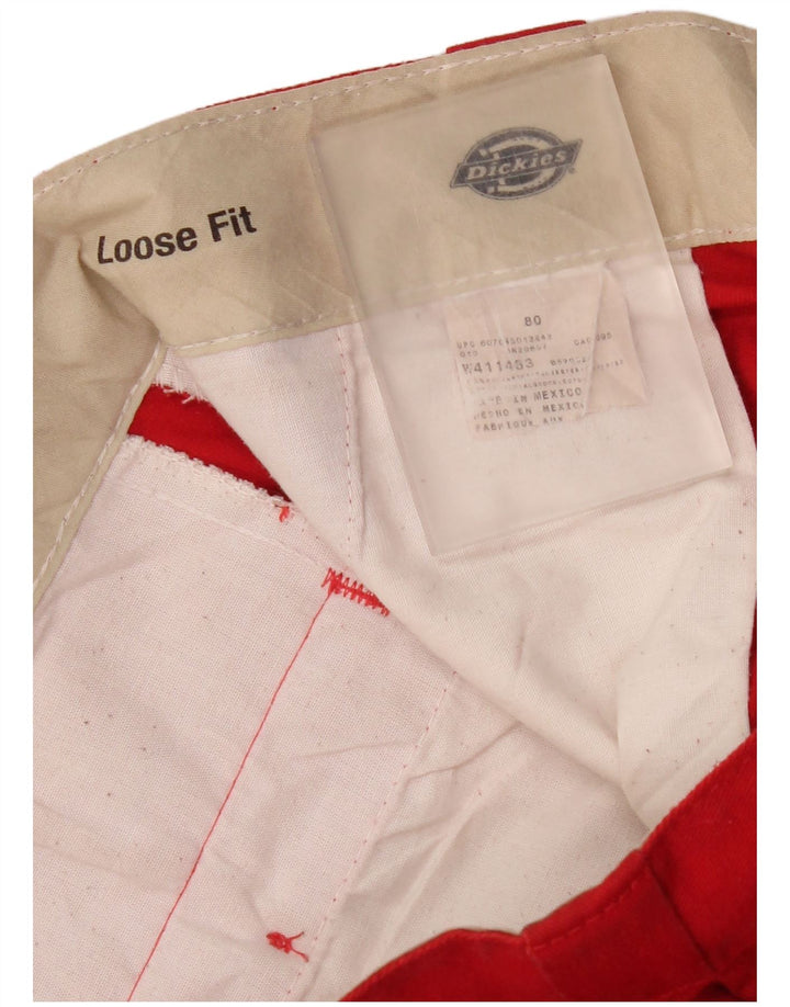 Dickies Ανδρικό Παντελόνι Cargo Loose Fit W36 L33 Κόκκινο πολυεστέρα