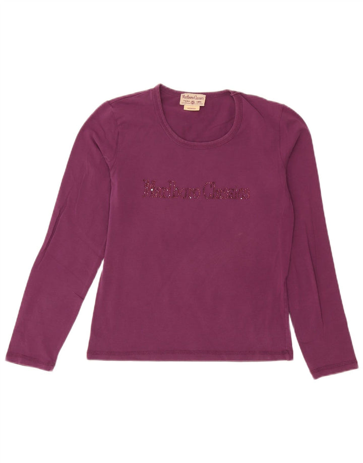 Marlboro Classics Γυναικείο Γραφικό Μακρυμάνικο UK 12 Medium Purple