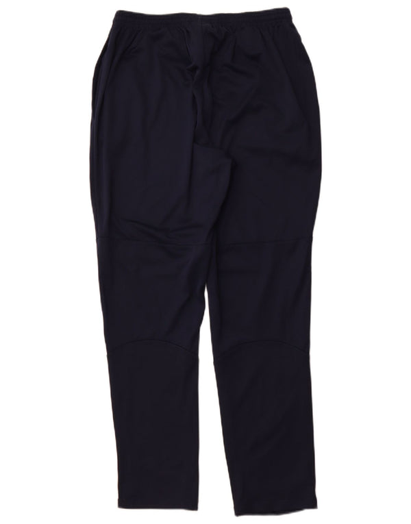 NIKE Mens Dri Fit Tracksuit Trousers Large  Navy Blue Polyester