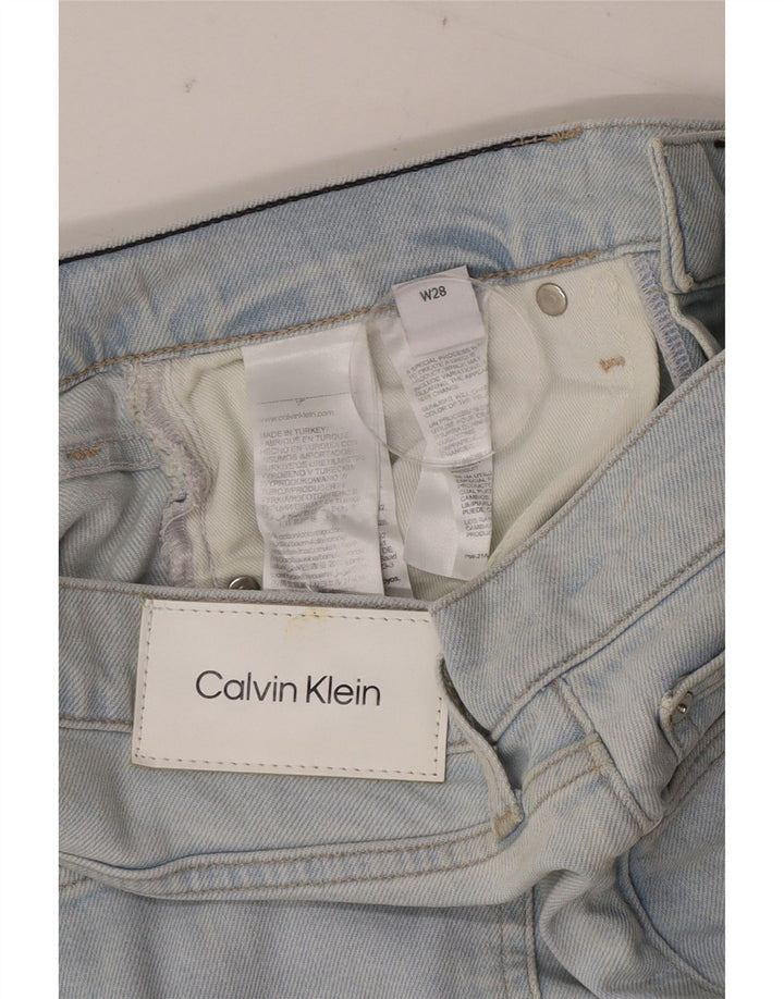 Γυναικείο τζιν ίσιο CALVIN KLEIN W28 L27 Μπλε βαμβακερό