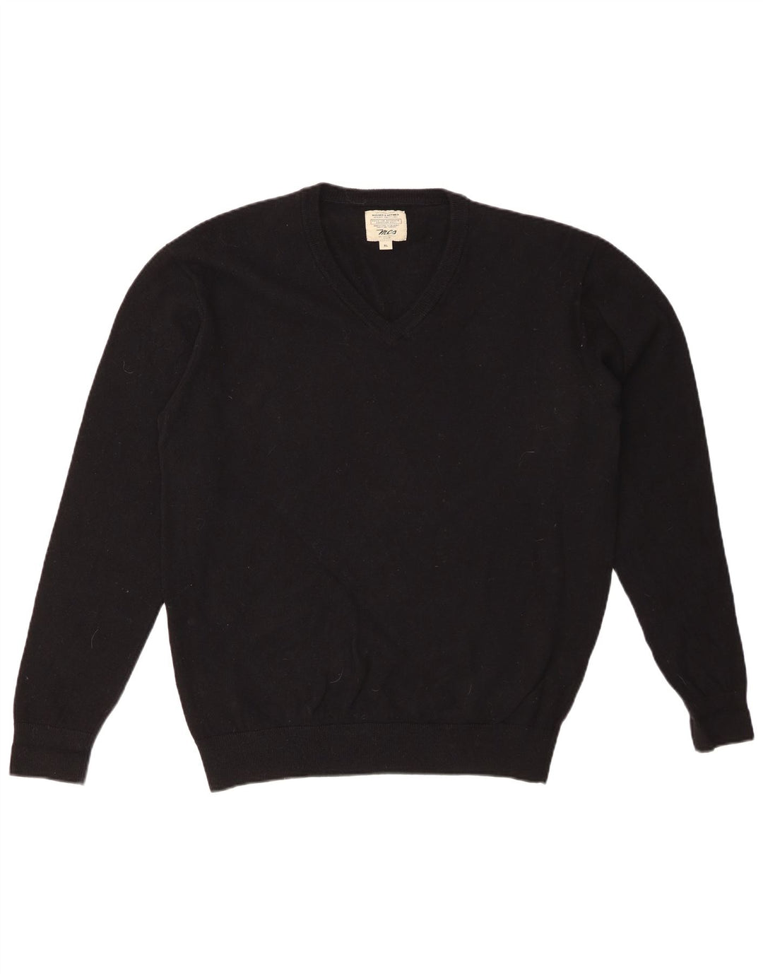 MARLBORO CLASSICS Ανδρικό πουλόβερ με λαιμόκοψη με V λαιμόκοψη XL μαύρο μάλλινο