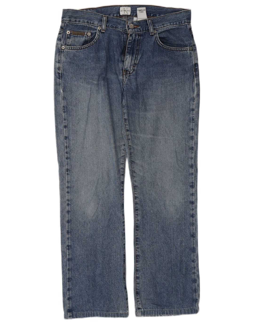 CALVIN KLEIN Γυναικείο ίσιο τζιν US 7 Medium W30 L28 Μπλε βαμβακερό