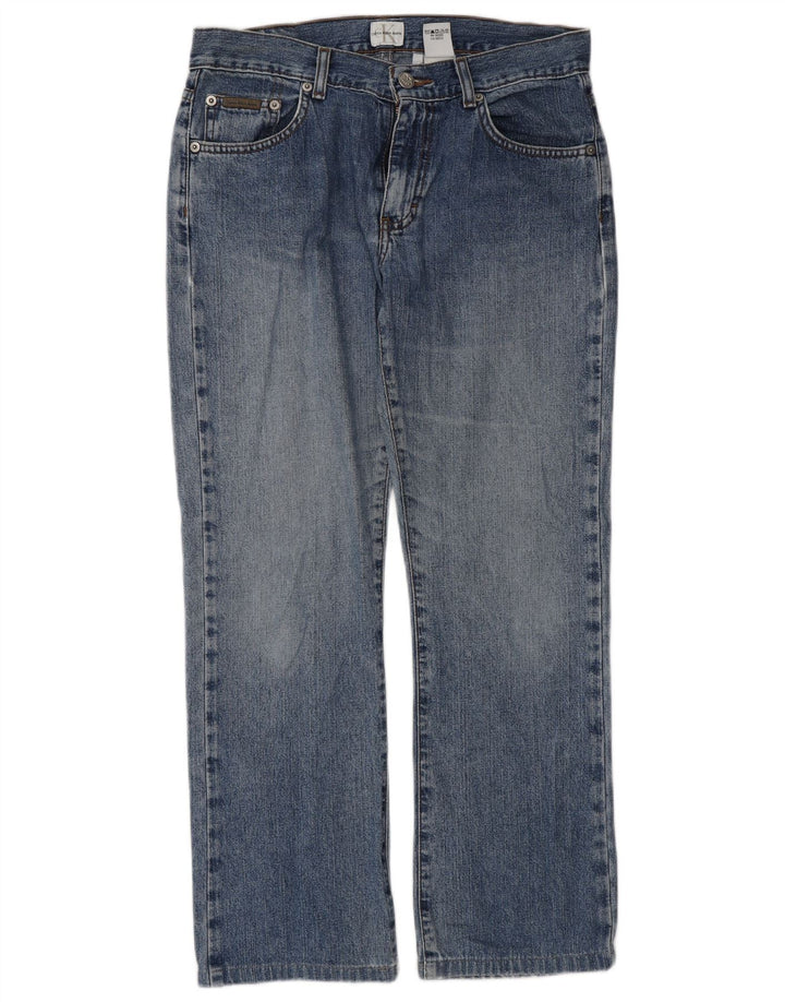 CALVIN KLEIN Γυναικείο ίσιο τζιν US 7 Medium W30 L28 Μπλε βαμβακερό