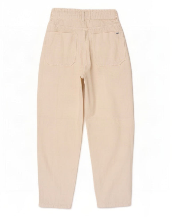 Zara Γυναικείο τζιν με κωνικό ψηλόμεσο EU 36 XS W26 L24 από λευκό βαμβακερό