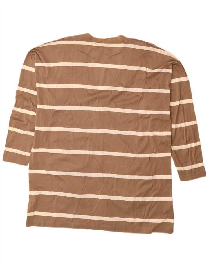 PIERRE CARDIN Γυναικείο πουλόβερ Longline Cardigan IT 44 Μεσαίο καφέ ριγέ